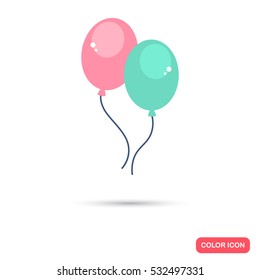 Air balloons color icon. Flat design for web and mobile