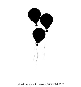 Air balloons decorative icon vector illustration graphic design