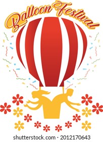 Air balloons flying vector art Balloon Festival
