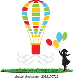 Air balloons flying vector art Balloon Festival