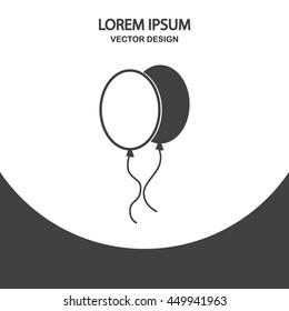 Air balloons icon on the background