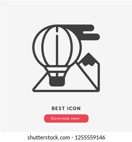 air balloons icon vector. Air symbol. Balloons icon vector. Flying symbol.