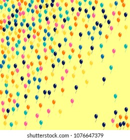 Air balloons multicolored on white background.