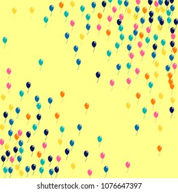 Air balloons multicolored on white background.