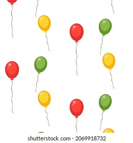 Globos de aire sobre fondo blanco. Patrón.