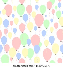 Air balloons pattern. Vector illustration