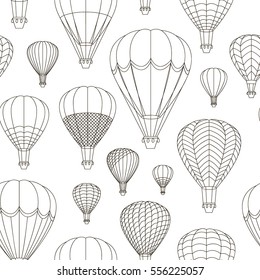 Air Balloons set pattern. Vector illustration, EPS 10