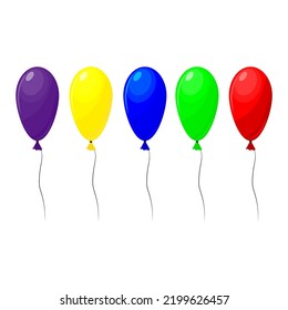 Air balloons set, vector illustration