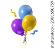 3d balloons isolated