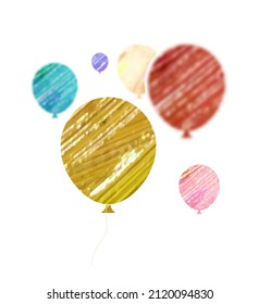 air balloons vector background illustration