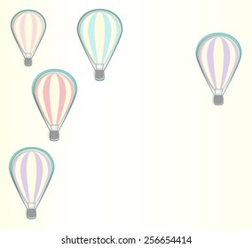 Air balloons vintage vector illustration for business inspirational backgrounds and corporate identity