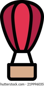 globo de aireIlustración vectorial en un fondo transparente.Símbolos de calidad premium.Iconos vectores de trazo para el diseño de concepto y gráfico.