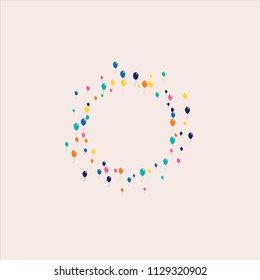 Air balls on a pink background. Celebratory background with inflated balls.
