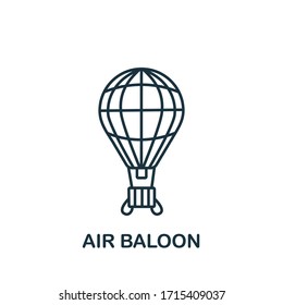 Air Baloon icon. Simple line element Air Baloon symbol for templates, web design and infographics