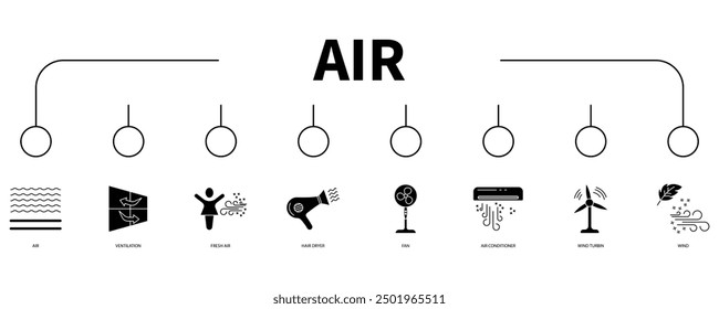 air banner web icon vector illustration concept