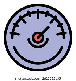 Air barometer icon. Outline air barometer vector icon color flat isolated