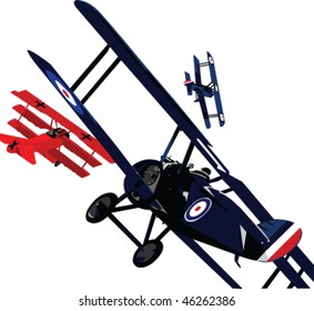Air battle 3 silhouett - vector