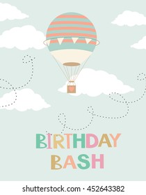 Air Birthday card in retro style