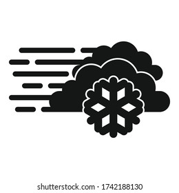 Air blizzard icon. Simple illustration of air blizzard vector icon for web design isolated on white background
