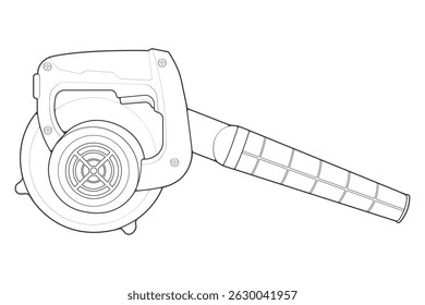 estilo de arte de linha de soprador de ar, ilustração de soprador de ar, linha de contorno.