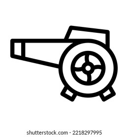 air blower line icon illustration vector graphic
