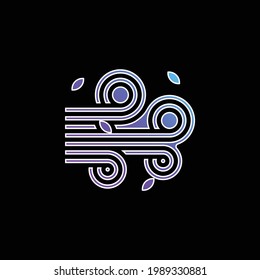 Air blue gradient vector icon