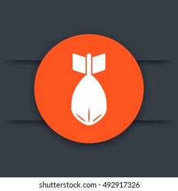Air bomb flat icon