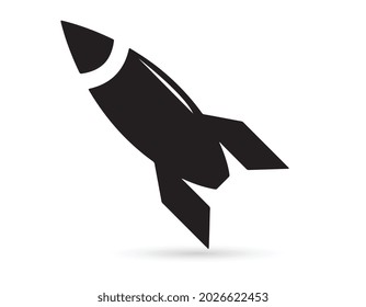 Air bomb flat icon. Nuclear bomb vector illustration isolated on white. Missile gradient style design