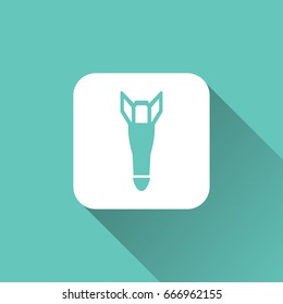 air bomb icon with long shadow