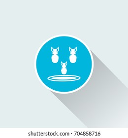 air bomb icon with long shadow
