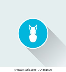 air bomb icon with long shadow