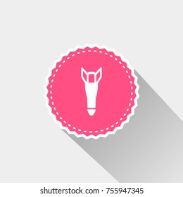 air bomb icon with long shadow