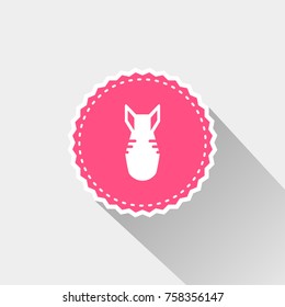 air bomb icon with long shadow