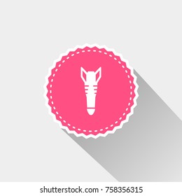 air bomb icon with long shadow