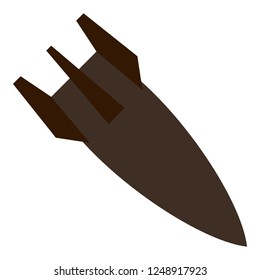 Air bomb rocket icon. Flat illustration of air bomb rocket vector icon for web design