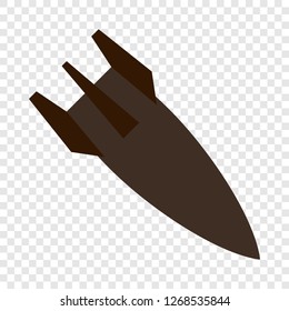 Air bomb rocket icon. Flat illustration of air bomb rocket vector icon for web design