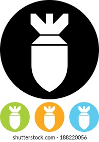 Air bomb vector icon