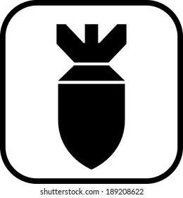 Air bomb vector icon