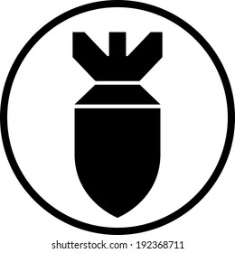 Air bomb vector icon