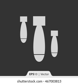 Air bomb vector icon for web and print