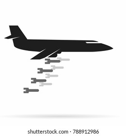 Air bomber drops the bombs