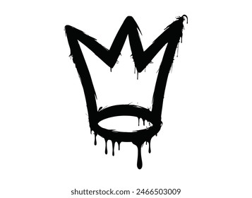 air brush crown black illustration