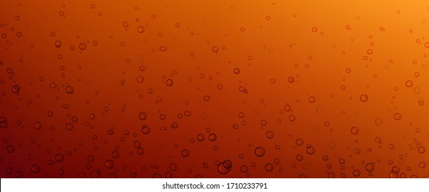 Air bubbles of cola, soda drink, beer or water texture abstract background. Dynamic fizzy carbonated motion, transparent aqua with randomly moving underwater fizzing droplets, realistic 3d vector