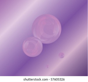 Air bubbles of the different size on a violet background