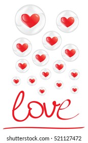 air bubbles, and a lot of hearts