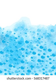 air bubbles on watercolor background