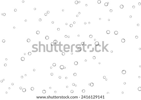 Air bubbles, oxygen, champagne crystal clear, isolated on white background modern design. Vector illustration EPS 10.