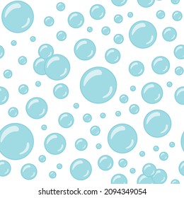 Air bubbles pattern. For fabric, wrapping, wallpaper and background. Simple flat vector illustration