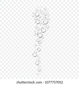 Air bubbles set isolated on transparent background. For web site,backdrop,texture and pattern template. Creative art concept, vector illustration, eps 10