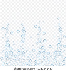 Air bubbles set isolated on transparent background. For web site,backdrop,texture and pattern template. Creative art concept, vector illustration, eps 10